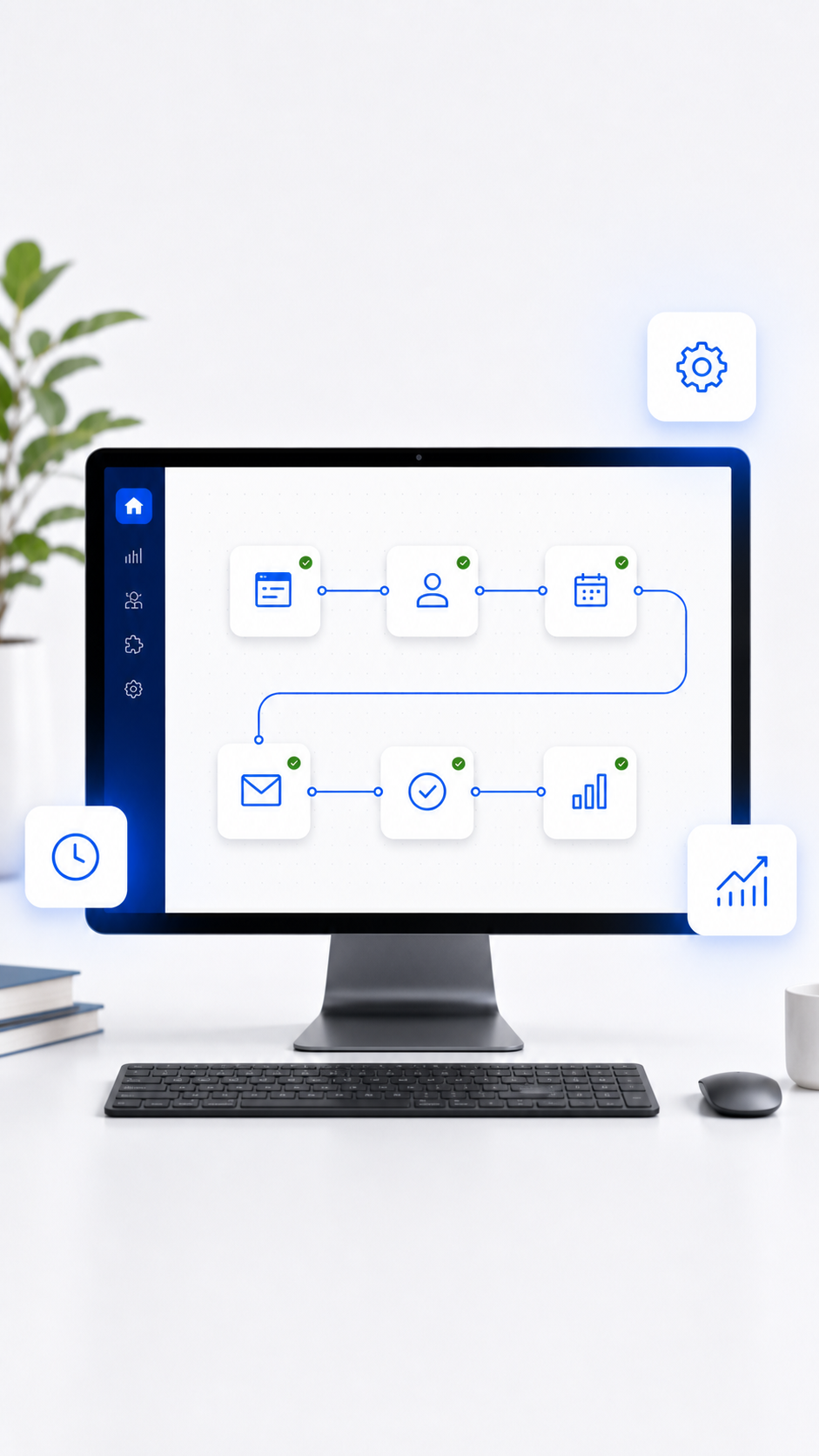Automação 24/7 — Mantenha o trabalho de rotina em movimento, mesmo sem ninguém online.