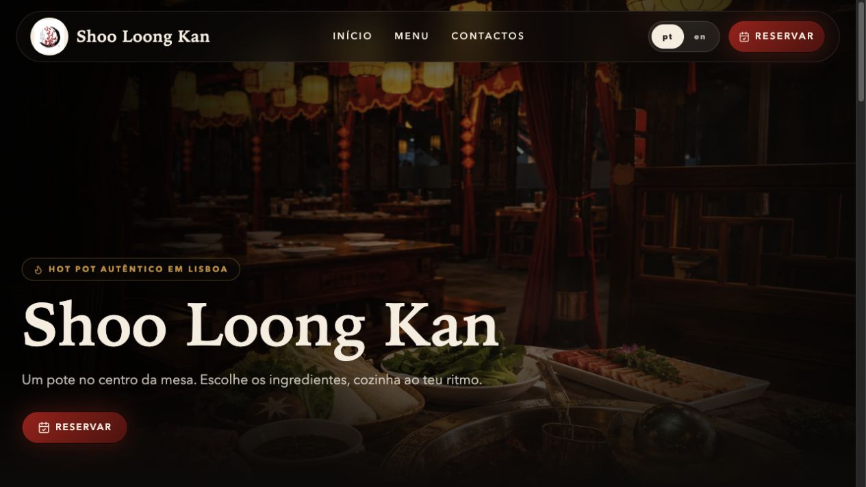 Shoo Loong Kan restaurant website preview